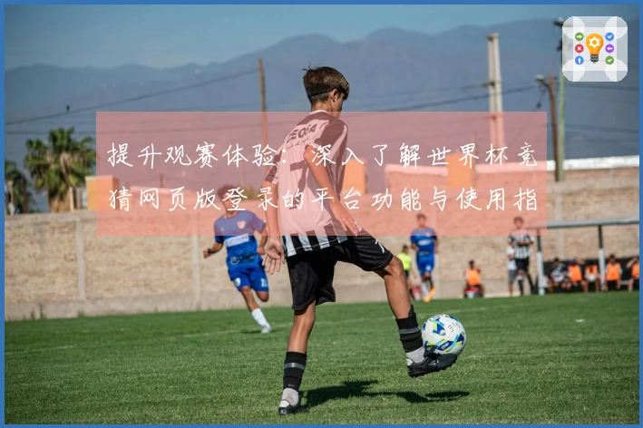 提升观赛体验：深入了解世界杯竞猜网页版登录的平台功能与使用指南